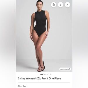 Skims Zip Front One Piece - tags on, never worn